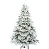 Dirbtinė Kalėdų eglutė su 300 LED Balta 210 cm PE ir PVC