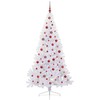Dirbtinė Kalėdų eglutė su 300 LED Balta 210 cm PVC ir Plienas