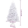 Dirbtinė Kalėdų eglutė su 300 LED Balta 300 cm PVC ir metalas