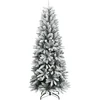 Dirbtinė Kalėdų eglutė su 300 LED lempučių ir sniegu, 210cm