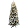 Dirbtinė Kalėdų eglutė su 300 LED lempučių ir sniegu, 210cm