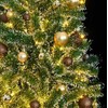 Dirbtinė Kalėdų eglutė su 300 LED/žaisliukais ir sniegu, 210cm