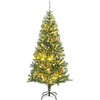 Dirbtinė Kalėdų eglutė su 300 LED/žaisliukais ir sniegu, 240cm
