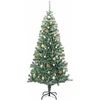 Dirbtinė Kalėdų eglutė su 300 LED/žaisliukais ir sniegu, 180cm
