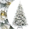 Dirbtinė Kalėdų eglutė su 300 LED Balta 240 cm PE ir PVC
