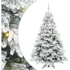 Dirbtinė Kalėdų eglutė su 300 LED Balta 180 cm PE ir PVC