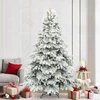Dirbtinė Kalėdų eglutė su 300 LED Balta 240 cm PE ir PVC