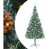 Dirbtinė Kalėdų eglutė su 300 LED Žalia 210 cm PVC ir plienas