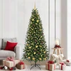 Dirbtinė Kalėdų eglutė su 300 LED Žalia 210 cm PE ir PVC