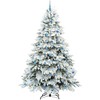 Dirbtinė Kalėdų eglutė su 300 LED Balta 240 cm PE ir PVC
