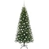 Dirbtinė Kalėdų eglutė su 300 LED Žalia 180 cm PE ir PVC