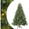 Dirbtinė Sulankstoma Kalėdų Eglutė 240 cm 300 LED Šilta balta