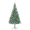 Dirbtinė Kalėdų eglutė su 300 LED Žalia 210 cm PVC ir plienas