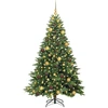 Dirbtinė Kalėdų eglutė su 300 LED Žalia 180 cm PE ir PVC