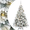 Dirbtinė Kalėdų eglutė su 300 LED Balta 180 cm PE ir PVC