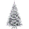 Dirbtinė Kalėdų eglutė su 300 LED Balta 210 cm PE ir PVC