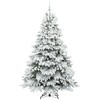 Dirbtinė Kalėdų eglutė su 300 LED Balta 210 cm PE ir PVC