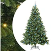 Dirbtinė Kalėdų eglutė su 300 LED Žalia 210 cm PE ir PVC