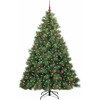 Dirbtinė Kalėdų eglutė su 300 LED Žalia 210 cm PE ir PVC
