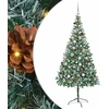 Dirbtinė Kalėdų eglutė su 300 LED Žalia 210 cm PVC ir plienas
