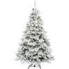Dirbtinė Kalėdų eglutė su 300 LED Balta 240 cm PE ir PVC