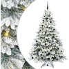 Dirbtinė Kalėdų eglutė su 300 LED Balta 210 cm PE ir PVC