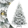 Dirbtinė Kalėdų eglutė su 300 LED Balta 240 cm PE ir PVC