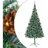 Dirbtinė Kalėdų eglutė su 300 LED Žalia 210 cm PVC ir plienas