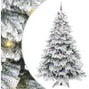 Dirbtinė Kalėdų eglutė su 300 LED Balta 240 cm PE ir PVC