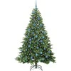 Dirbtinė Kalėdų eglutė su 300 LED Žalia 180 cm PE ir PVC