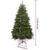 Dirbtinė Kalėdų eglutė su 300 LED Žalia 240 cm PVC ir metalas