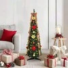 Dirbtinė Kalėdų eglutė su 50 LED s stovu Žalia 125 cm PVC