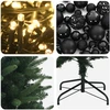 Dirbtinė Kalėdų eglutė su burbulais 210 cm 300 LED Šilta balta