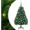 Dirbtinė Kalėdų eglutė su 150 LED Žalia 120 cm PVC ir metalas