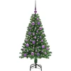 Dirbtinė Kalėdų eglutė Žalia 120 cm PVC ir Plienas ir Plastikas