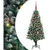 Dirbtinė Kalėdų eglutė Žalia 150 cm PVC ir Plienas ir Plastikas