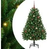 Dirbtinė Kalėdų eglutė su 150 LED Žalia 150 cm PVC ir metalas