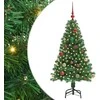 Dirbtinė Kalėdų eglutė Žalia 150 cm PVC ir Plienas ir Plastikas