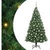 Dirbtinė Kalėdų eglutė Žalia 210 cm PVC ir Plienas ir Plastikas