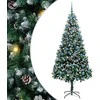 Dirbtinė Kalėdų eglutė Žalia 210 cm PVC ir Plienas ir Plastikas