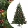 Dirbtinė Kalėdų eglutė Žalia 210 cm PVC ir Metalas ir Plastikas