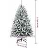 Dirbtinė Kalėdų eglutė Žalia ir balta 120 cm PVC ir metalas
