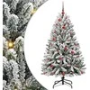 Dirbtinė Kalėdų eglutė Žalia ir balta 150 cm PVC ir metalas
