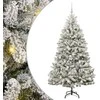 Dirbtinė Kalėdų eglutė Žalia ir balta 180 cm PVC ir metalas