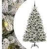 Dirbtinė Kalėdų eglutė Žalia ir balta 210 cm PVC ir metalas