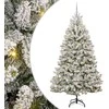 Dirbtinė Kalėdų eglutė Žalia ir balta 240 cm PVC ir metalas