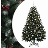 Dirbtinė Kalėdų eglutė, žalia su žaisliukais 150 cm 150 LED