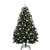 Dirbtinė Kalėdų eglutė, žalia su žaisliukais 150 cm 150 LED