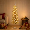 Dirbtinė liekna Kalėdų eglutė su burbulais 150 cm 150 LED
