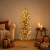 Dirbtinė liekna Kalėdų eglutė su burbulais 150 cm 150 LED